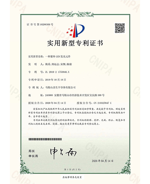 湛江电子专利证书2